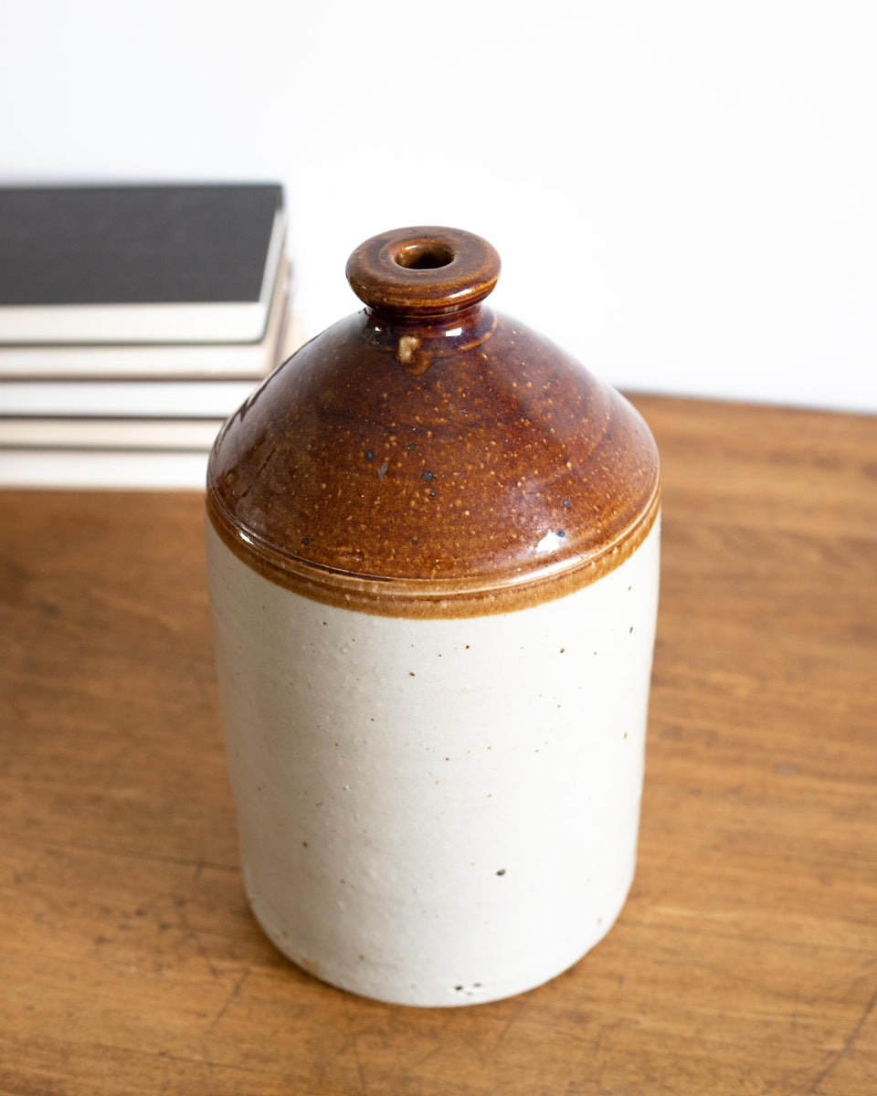 vintage small brown and white Stoneware crock jug – Unique Antiques of  Connecticut