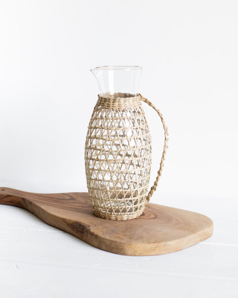 Seagrass Wrapped Pitcher