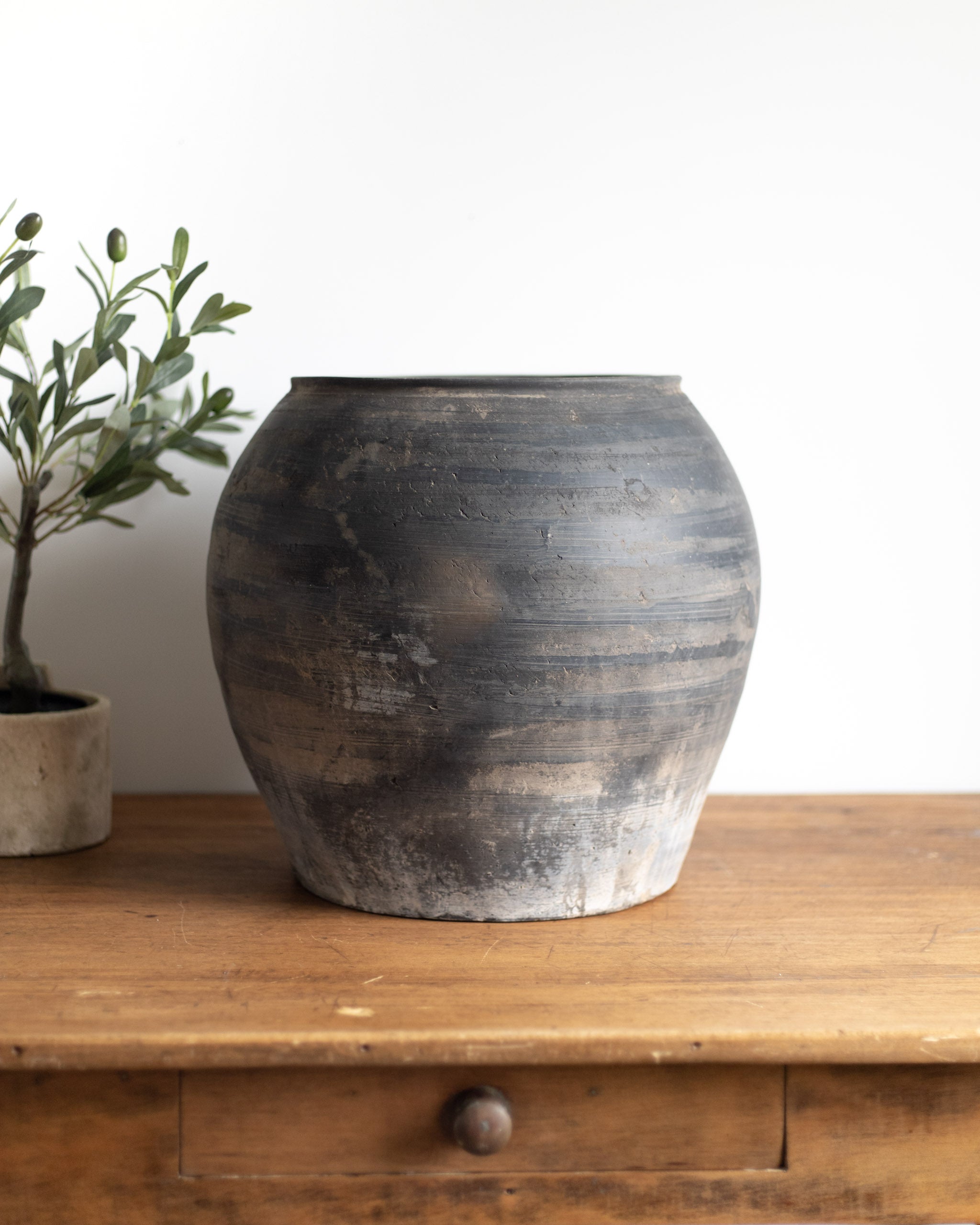 Large Vintage Clay Pot