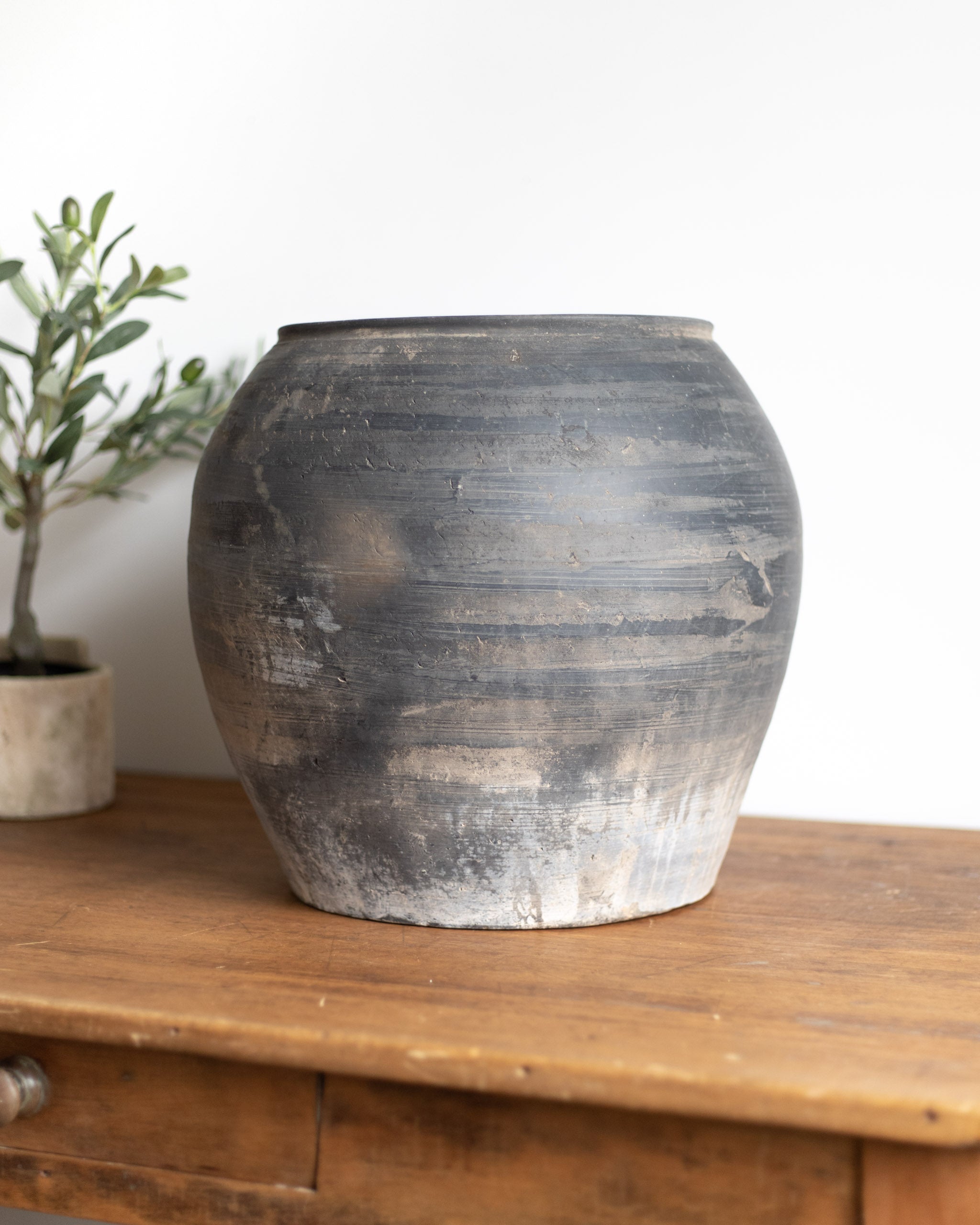 Large Vintage Clay Pot