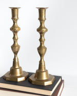 Load image into Gallery viewer, Brass Candle Holder Set
