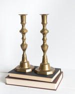 Load image into Gallery viewer, Brass Candle Holder Set
