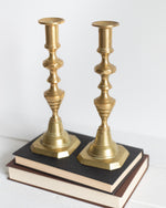 Load image into Gallery viewer, Brass Candle Holder Set
