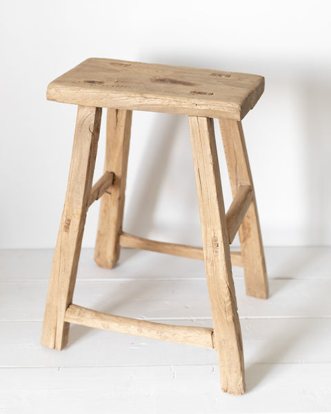 Vintage Wooden Stools – Brown Paper Thrift