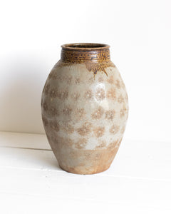 Tall Floral Stamped Vintage Pot