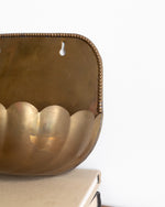 Load image into Gallery viewer, Brass Scalloped Wall Planter
