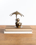 Load image into Gallery viewer, Brass Ducky with Umbrella
