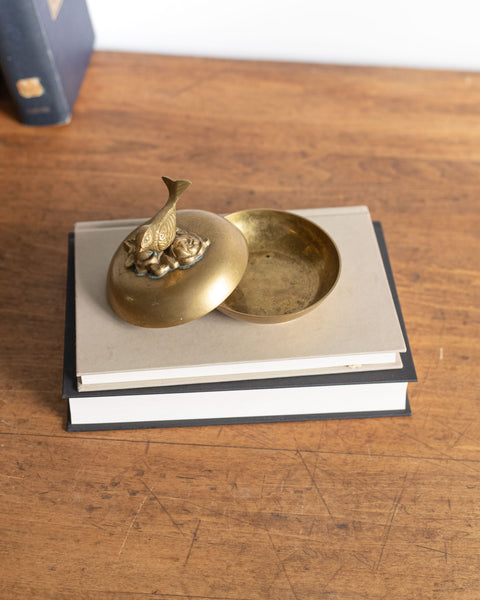 Brass Catchall with Lid