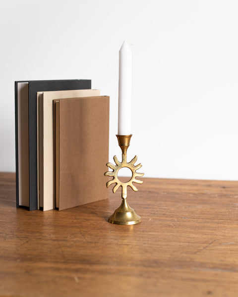 Sun Brass Candle Holder