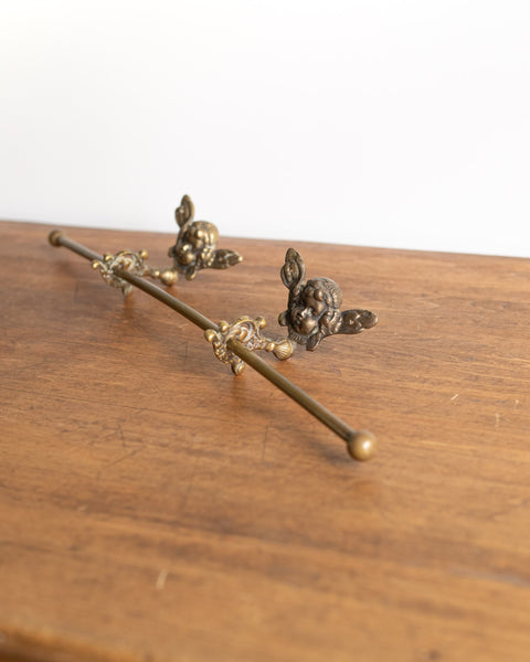 Brass Cherub Towel Bar