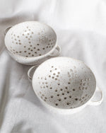 Load image into Gallery viewer, Handmade Speckled Pottery Mini Colander
