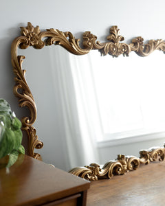 Vintage Ornate Gold Mirror