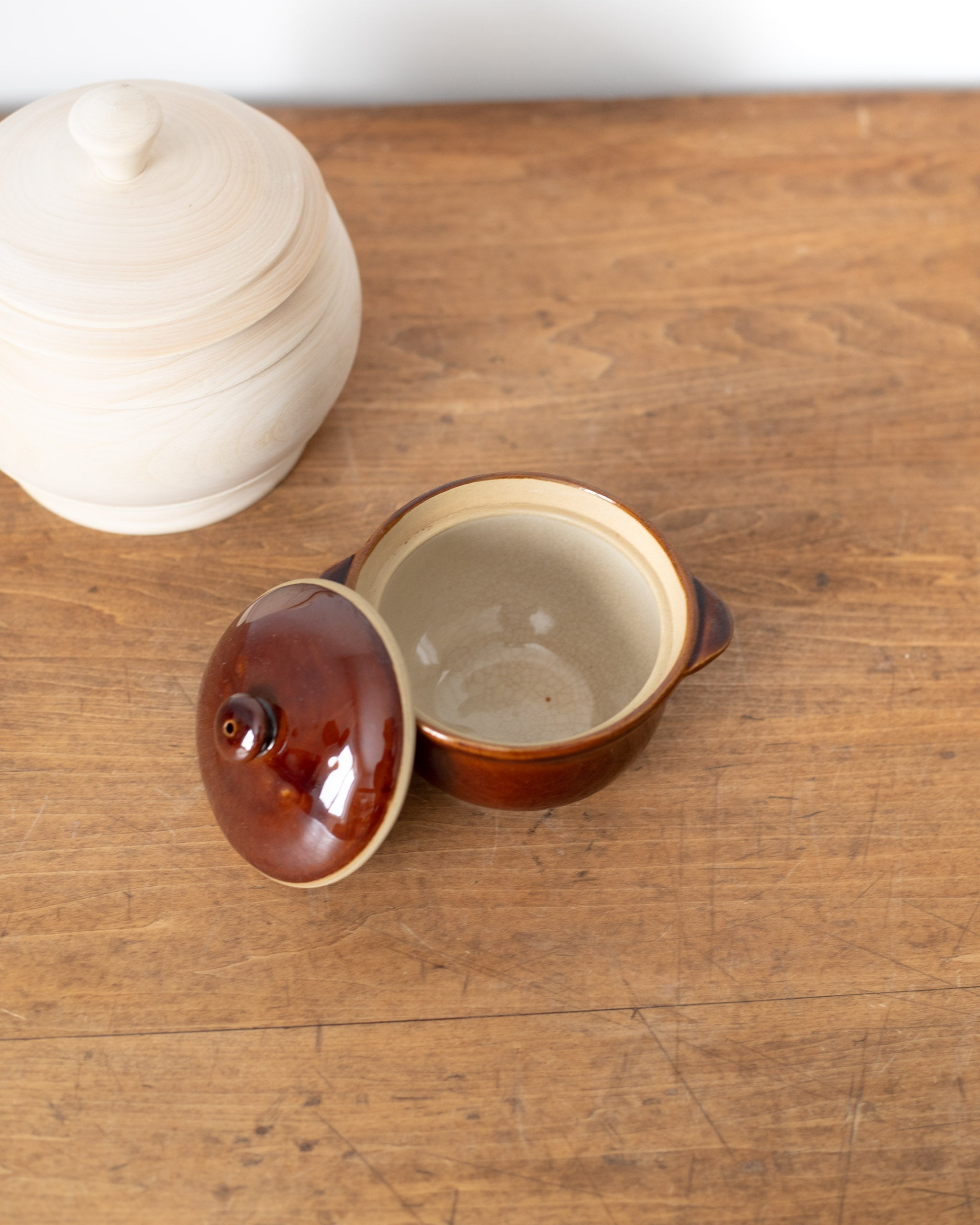 Small Handled Bowl with Lid – Brown Paper Thrift